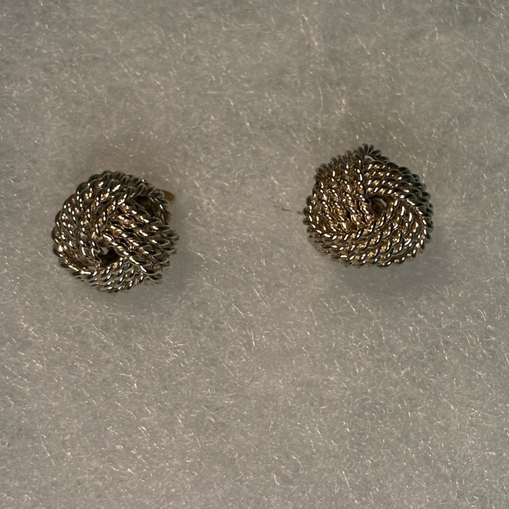 Tiffany and Co Sterling Silver Knot Earrings